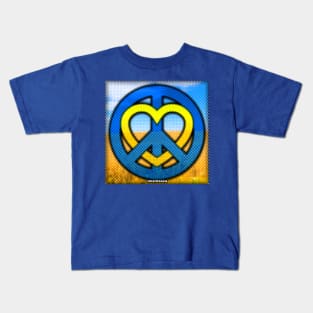 Peace and Love - Ukraine Edition Kids T-Shirt